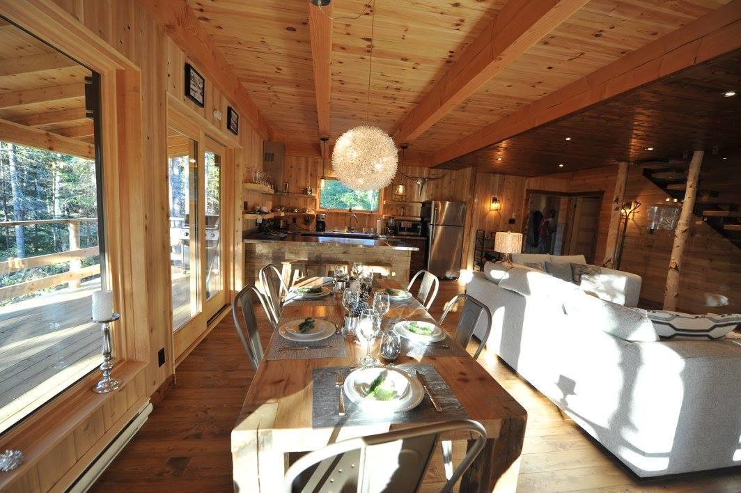Les Bouleaux - Les Chalets Spa Canada Ла-Мальбе Экстерьер фото